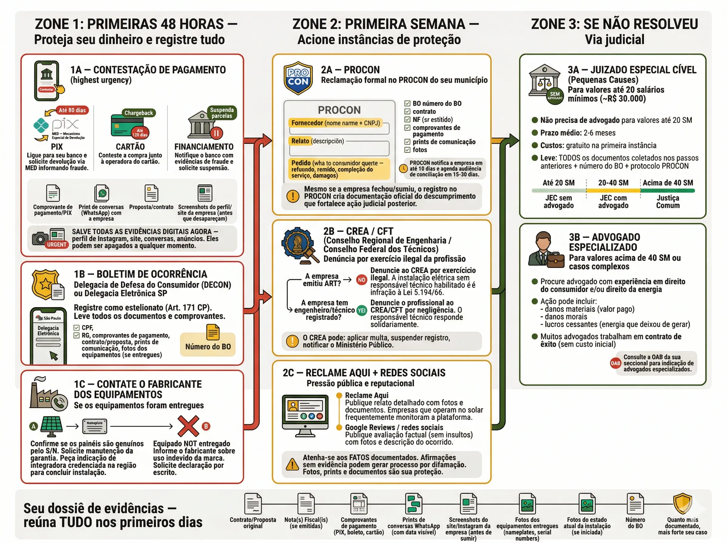 O que fazer se cair em golpe: Procon, BO, CREA e ação judicial