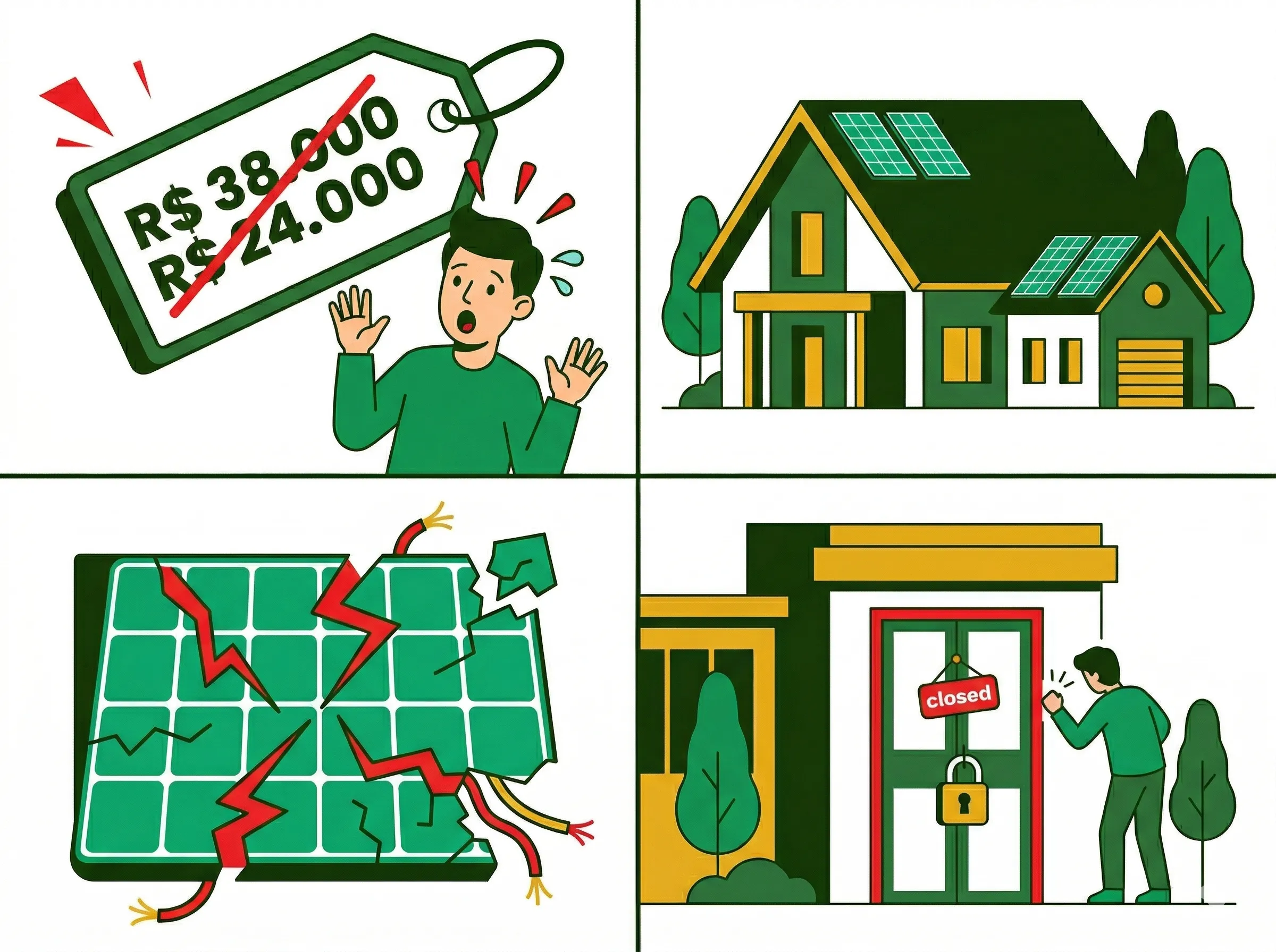 Os 4 problemas mais comuns: propostas superfaturadas, dimensionamento incorreto, equipamentos ruins e clientes órfãos