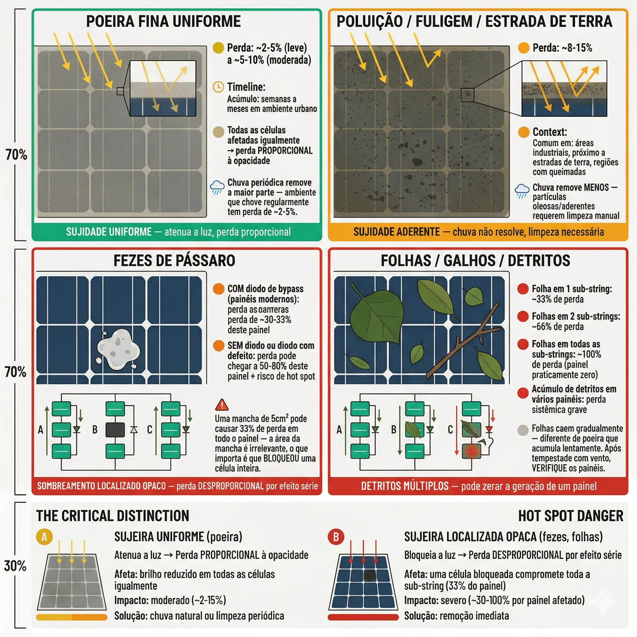 Limpeza dos painéis: técnica correta com água e esponja macia