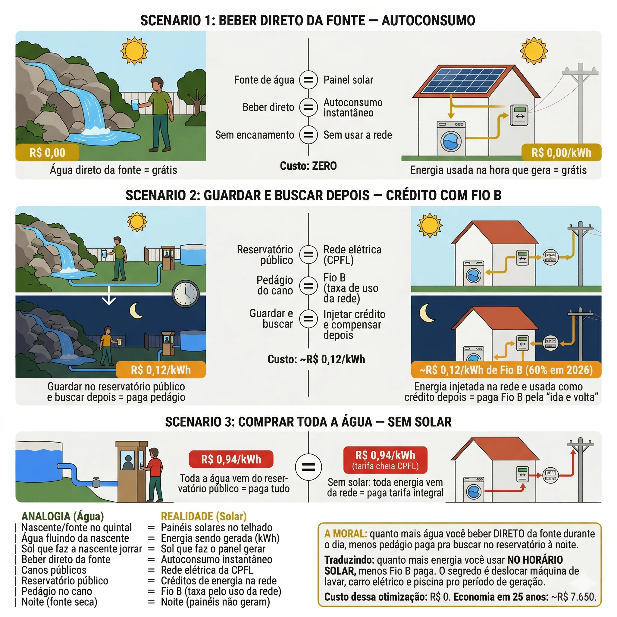 Fator de simultaneidade: por que seu consumo real é menor que a soma dos equipamentos